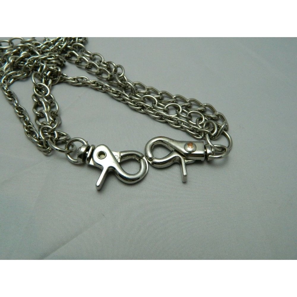 Silver Tone Heavy Multi Chain Necklace - Picture 4 of 4